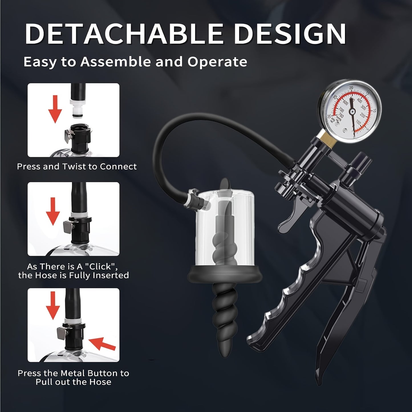 Inflatable Anal Plug Vacuum Pump Prostate Massager Kit