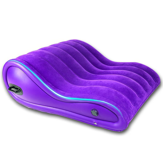 Curved Sex Pillow, Sex Toy Sex Furniture Inflatable, Velvety Sex Cushion Sex Position Pillow, Sex Toys for Couples Comfort, Deeper Penetration Couples Sex Toys Purple Pillow for Bedroom