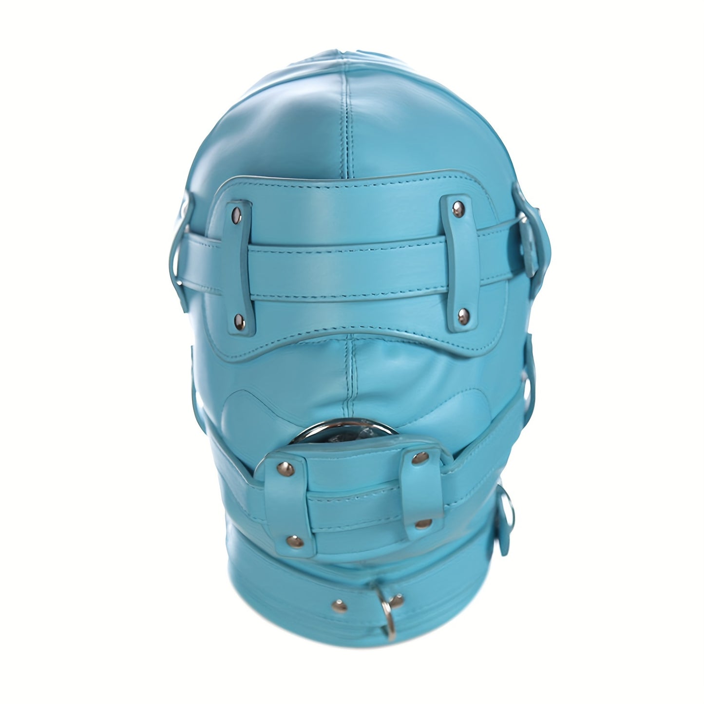 Removable Blindfold Hood Mask With Interchangeable Dildos For BDSM