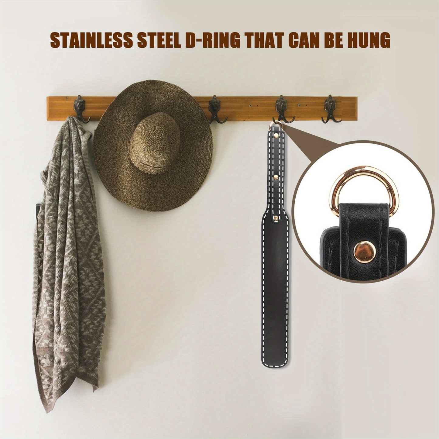 Horse Training Crop With Stainless Steel Handle Faux Leather Paddle