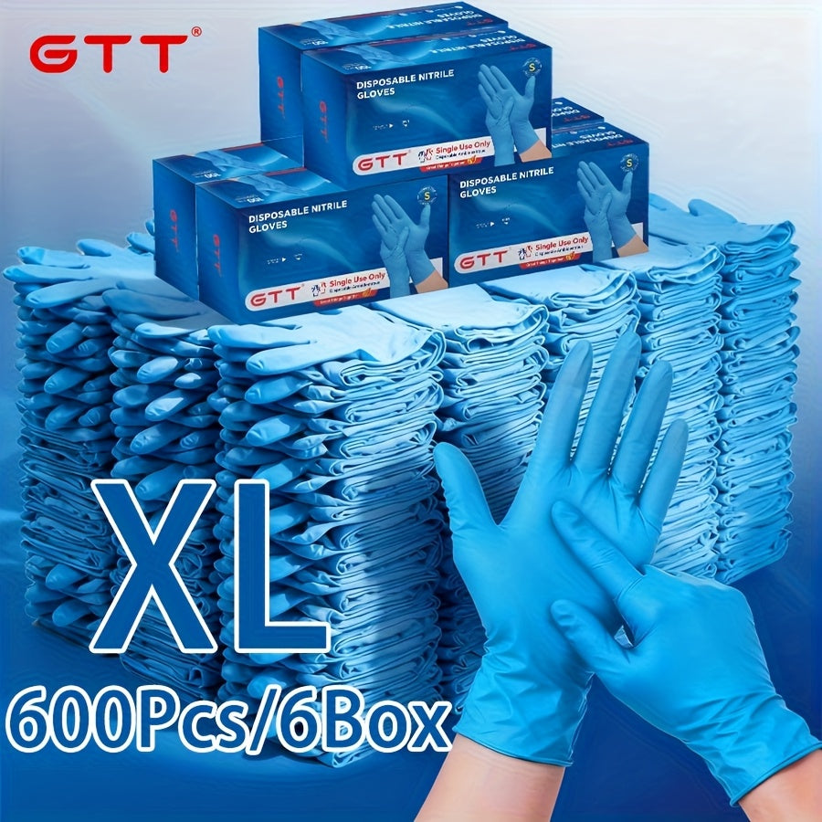 GTT Disposable Nitrile Gloves 6mil Latex-Free Waterproof Ambidextrous