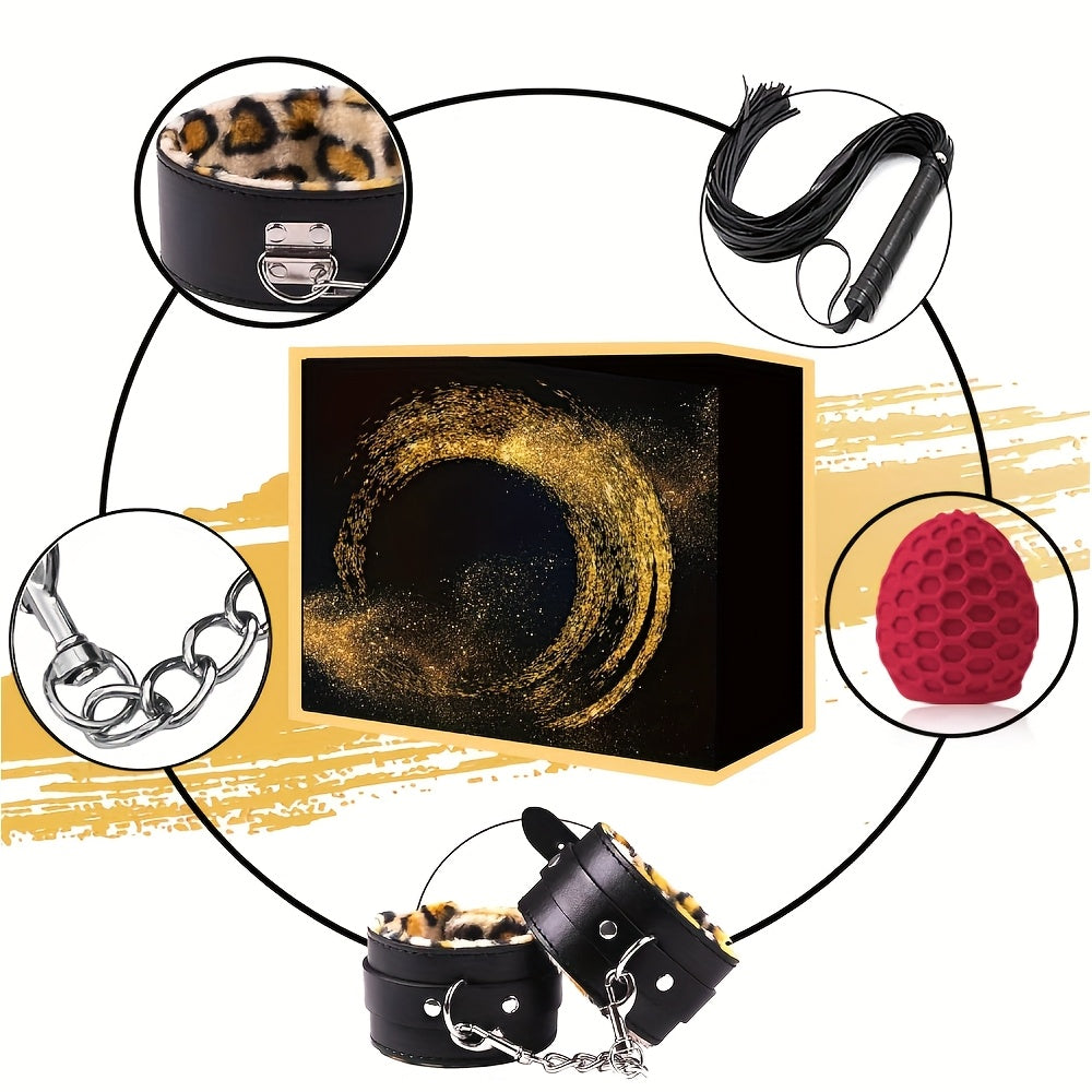 Leather Bondage Kit 30pc Restraints Set for Couples