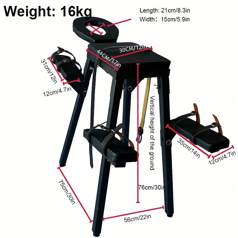 BDSM Restraint Chair for Kneeling Posture Frame Adjustable and Durable