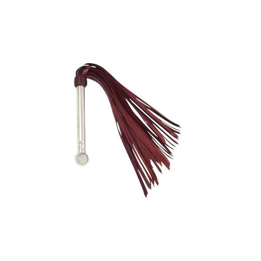 Genuine Cowhide Leather Flogger with Heavy Duty 50 Falls Handmade Thick Cow Skin Whip with Steel Handle for Role Play, Cosplay and Performance Use